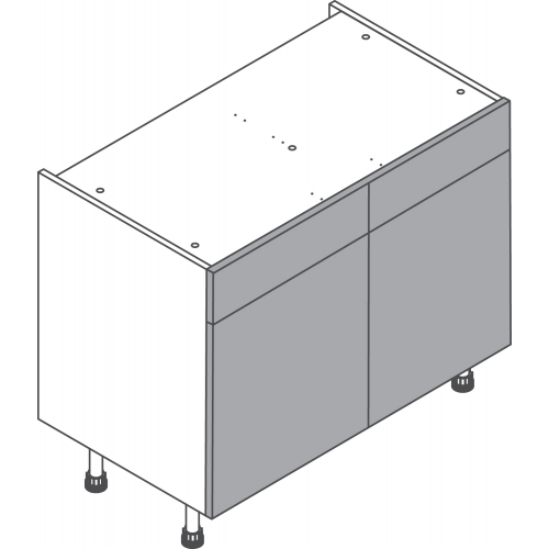 1000 Drawerline Double Base Cabinet