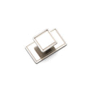 Windsor Square Knob & Backplate Brushed Nickel