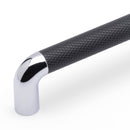Lany Knurled D Handle Black Chrome