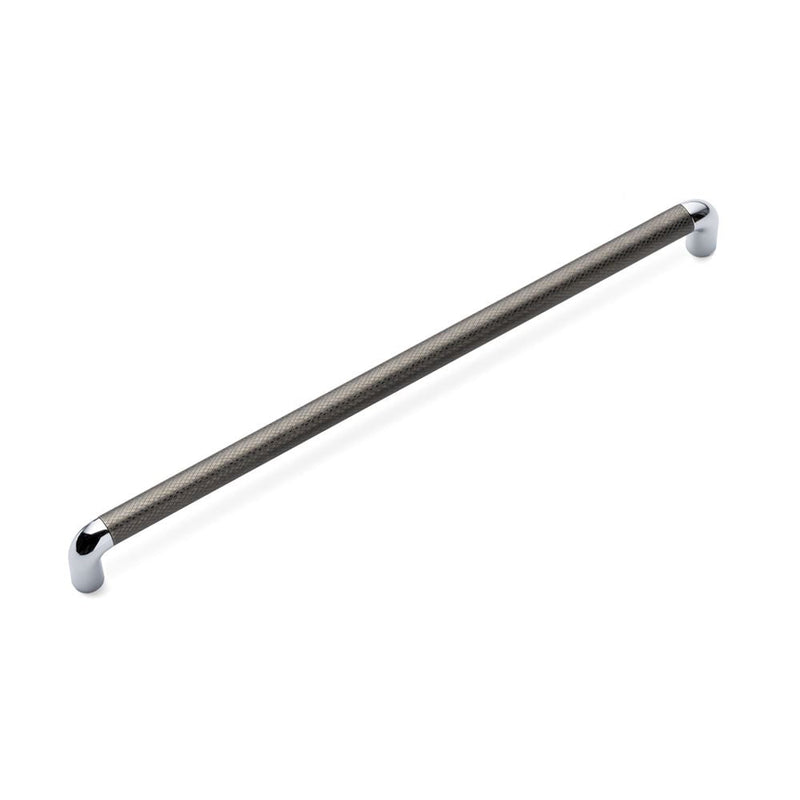 Lany Knurled D Handle Pewter / Chrome