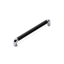 Lany Knurled D Handle Black Chrome