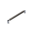 Lany Knurled D Handle Pewter / Chrome