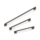 Slim Square D-Handle Antique Black