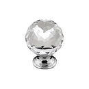 Clarity Round Knob Chrome / Crystal