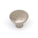 Dimpled Round Knob Brushed Nickel