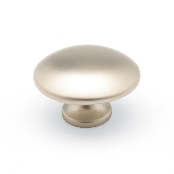 Mushroom Round Knob 31mm Diameter Satin Nickel
