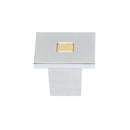 Insert Square Knob Chrome / Brass