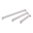 Splayed Oval Bar Handle Brushed Nickel