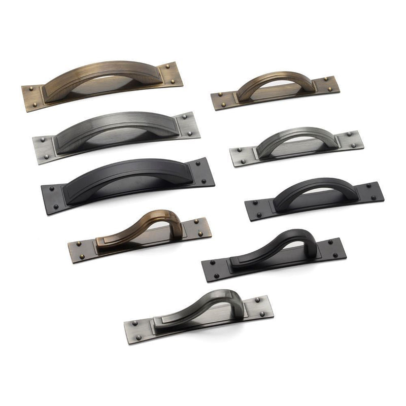 Titan D Handle & Back Plate Pewter