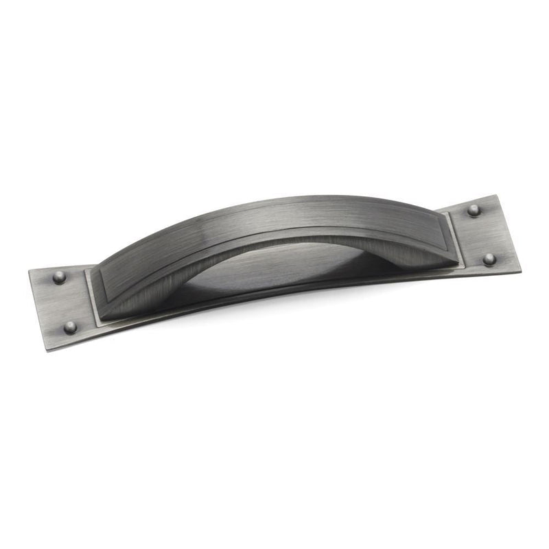 Titan D Handle & Back Plate Pewter
