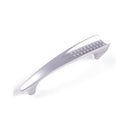 Dimple Latch Handle Satin Chrome