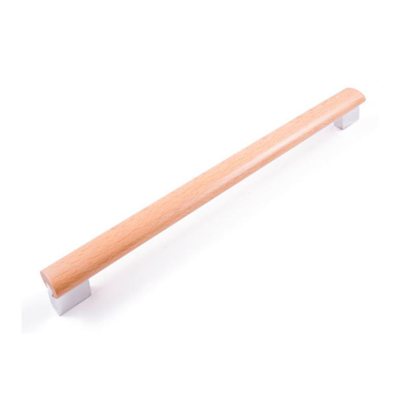 Wooden Bar Handle Beech/Chrome