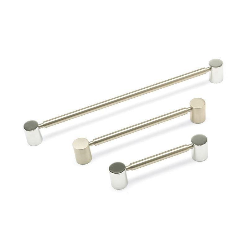 Barrel Bar Handle Chrome / Brushed Nickel