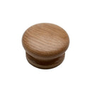 Laithe Button Round Wooden Knob Light Oak