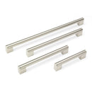 Block T-Bar Handle, Brushed Nickel