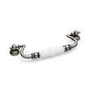 Winchester Drop Handle Pewter/White Crackle