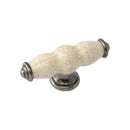 Winchester T Bar Knob Pewter / Cream Crackle