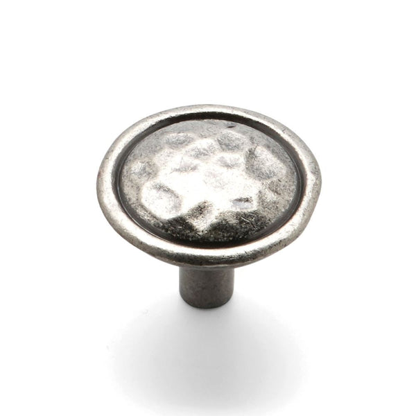 Mottled Round Knob 35mm Diameter Pewter