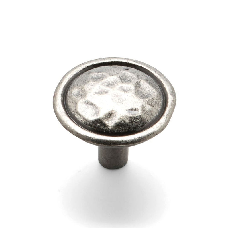 Mottled Round Knob 35mm Diameter Pewter