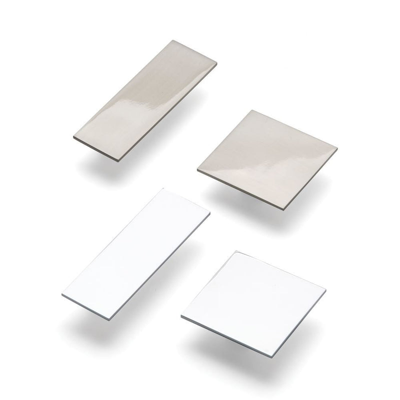 Slab Square Pull Handle Brushed Nickel
