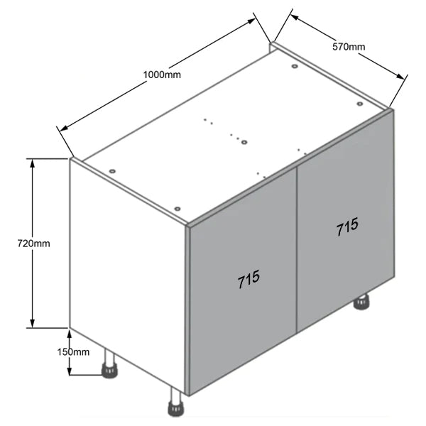 1000 Highline Base Cabinet with Drip Tray