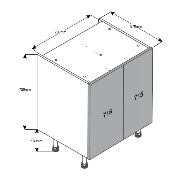 700 Highline Double Base Cabinet