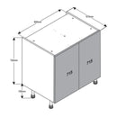 800 Highline Double Base Cabinet