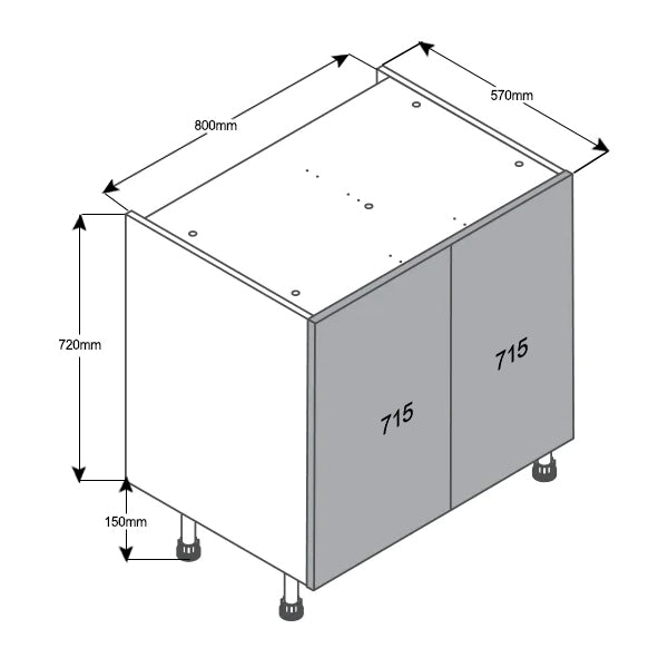 800 Highline Double Base Cabinet