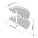 Innostor Plus, 1/2 Carousel, To Suit 900mm Wide Blind Corner Base Cabinet