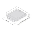 Innostor Plus, Individual Pull Out 5 Piece Larder Pack with Soft Close, To Suit 500mm Wide Base Cabinet, Chrome / Grey