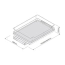 Innostor Plus, Individual Pull Out 5 Piece Larder Pack with Soft Close, To Suit 800mm Wide Base Cabinet, Chrome / Grey