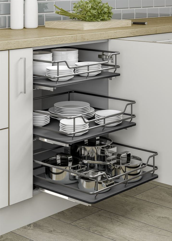 Innostor Plus, Individual Pull Out with Soft Close, To Suit 300mm Wide Base Cabinet, Grey