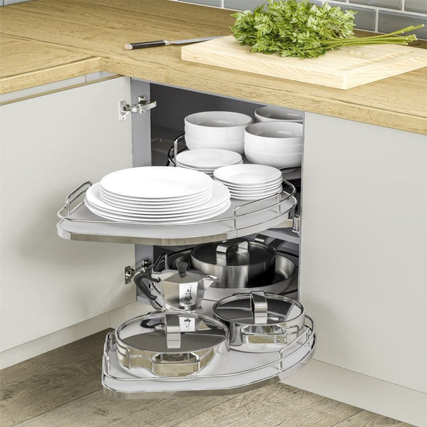 Innostor Plus, NUVOLA 371, Twin Shelf Pull Out, Right Hand, To Suit 1000mm Cabinet with a 500mm Door