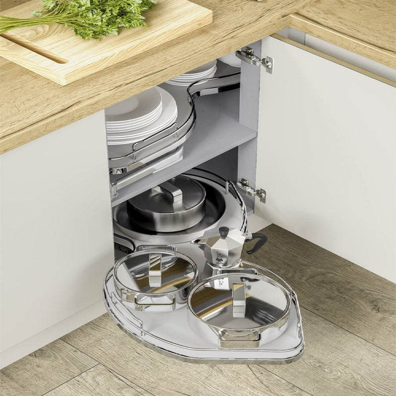 Innostor Plus, NUVOLA 371, Twin Shelf Pull Out, Left Hand, To Suit 1000mm Cabinet with a 600mm Door