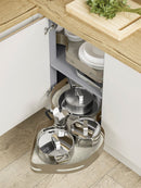 MATERIA 371, Twin Shelf Corner Pull Out, Right Hand, To Suit 1200mm Wide Blind Corner Base Unit with a 600mm Door, Champagne