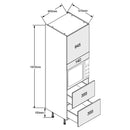 Single Microwave/Compact with 2 Pan Drawers Standard