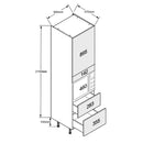 Single Microwave/Compact with 2 Pan Drawers Tall