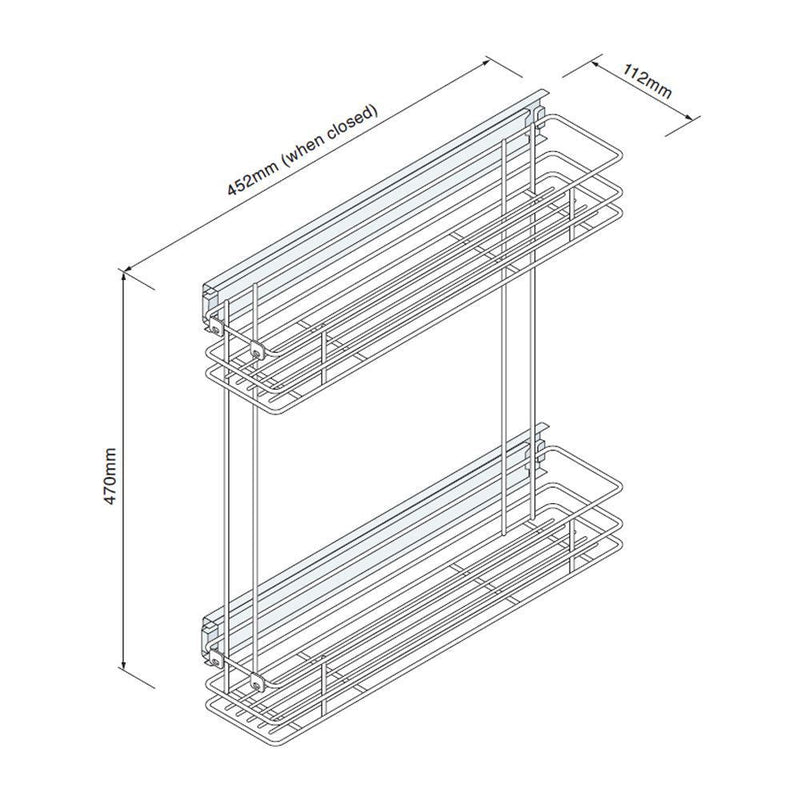 Innostor, Standard Base Pull Out, Left Hand, To Suit 150mm Wide Base Cabinet