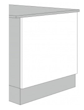 Firebeck Plain End Panel, 2400H x 650W x 18