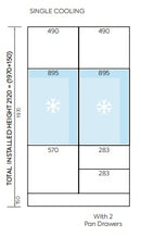 Single Cooling with 2 Pan Drawers Standard